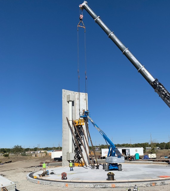 First Street water tank under construction 10-19-23