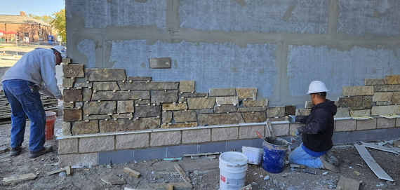 Stonework on front of library 10-20-23