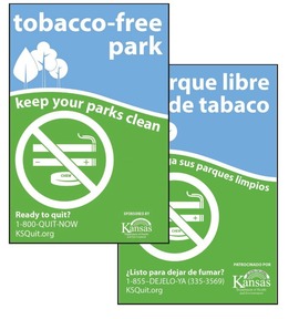 Tobacco-Free Parks signs