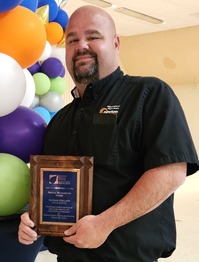 Nathan Phillips with KRWA award