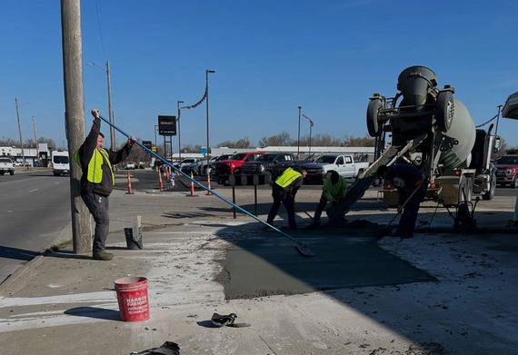 Washington Road utility construction 