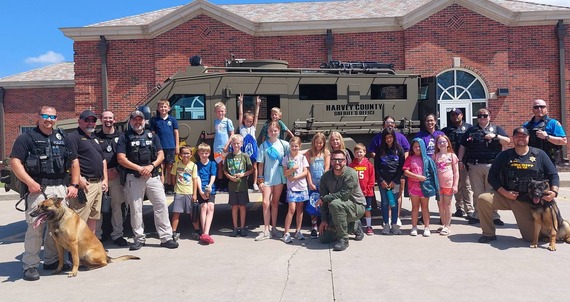 Police with NRC Clubhouse kids