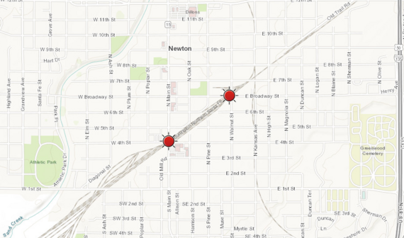 BNSF crossings map