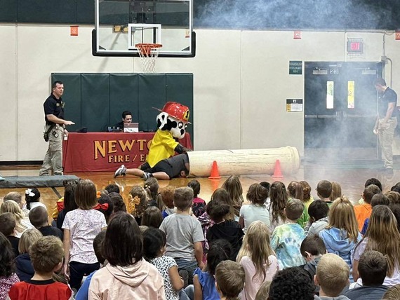 Fire Prevention presentation at elementary school