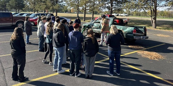 Fire/EMS demonstration at NHS Experiential Learning Day