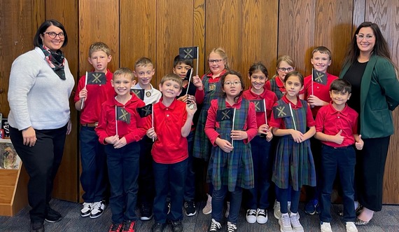 City manager Daniela Rivas with Ms. Carmen's 3rd grade class