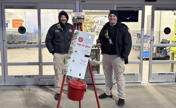 Fire/EMS staff ringing the bell for Salvation Army