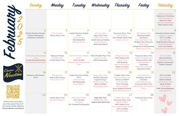 February 2025 Choose Newton Calendar