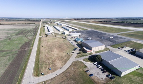 Aerial view of Newton City/County Airport