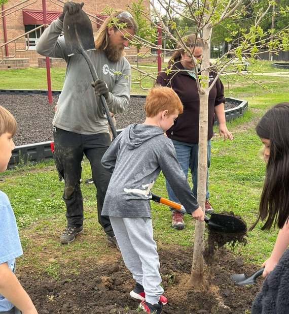 Tree planting with Northridge students