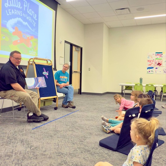 Brian Palmer reading at story time