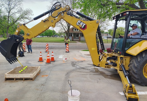 John Verbeek competing at APWA Backhoe Roadeo