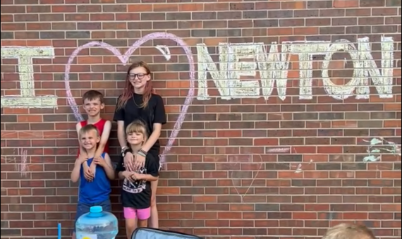 Family posing at Chalk the Block