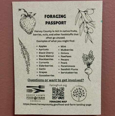 Foraging Passport: Harvey County is rich in native fruits, berries, nuts, and other foodstuffs that often go unused. 