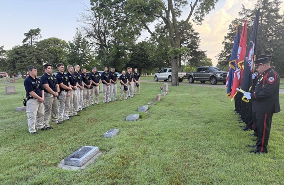 Fire-EMS staff honor firefighter who died 1946 at Greenwood Cemetery 