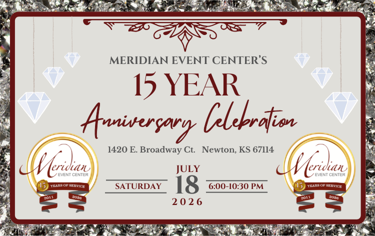 meridian center 15th anniversary graphic