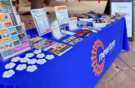 City Desk table at farmers market