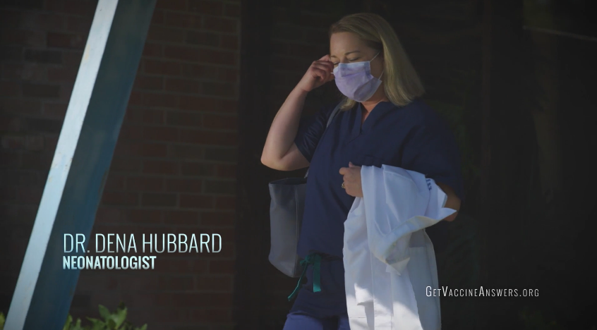Dr. Dena Hubbard leaving the hospital