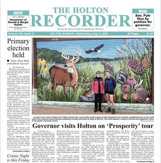 Holton front page