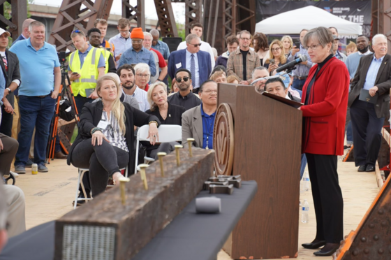 Governor Kelly at the groundbreaking on Tuesday