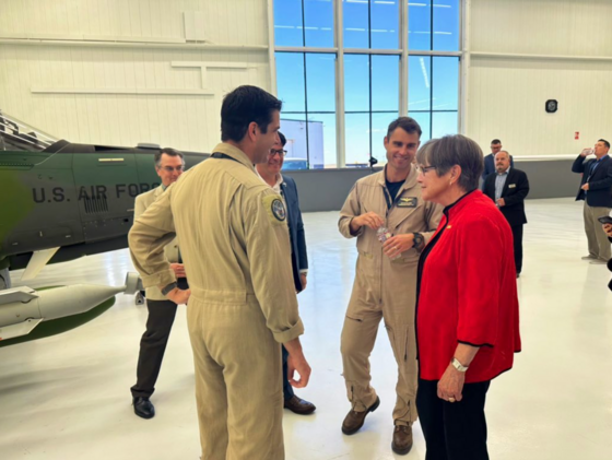 Governor Kelly during a visit to Textron Aviation