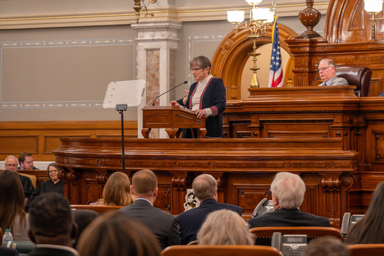 Governor Kelly delivers her 2024 State of the State address to a joint session of the Kansas Legislature