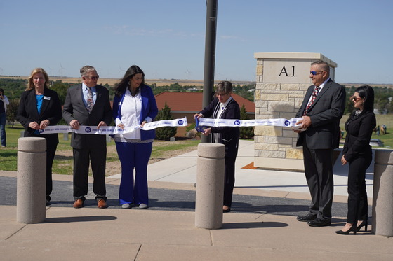 Governor Kelly Cuts Columbarium Wall Ribbon