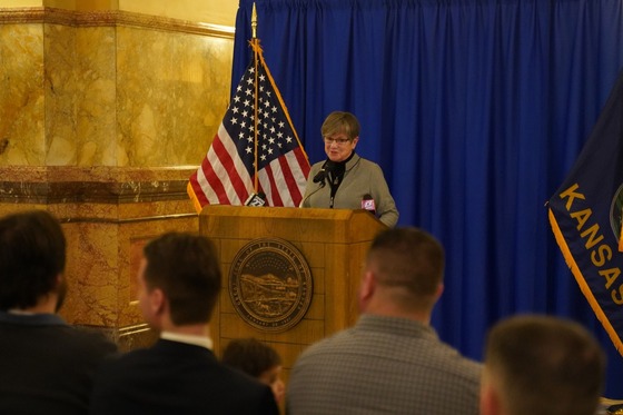 Governor Kelly speaks at an event