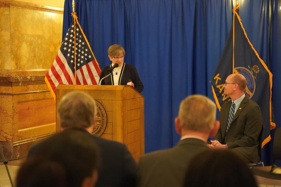 Governor Kelly and Kansas Department of Transportation Secretary Calvin Reed