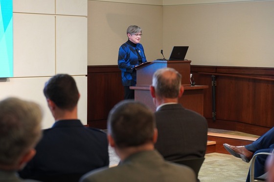 Governor Kelly speaks to a crowd earlier this week