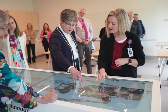 Governor Kelly during a visit to the Community Health Center of Southeast Kansas earlier this year