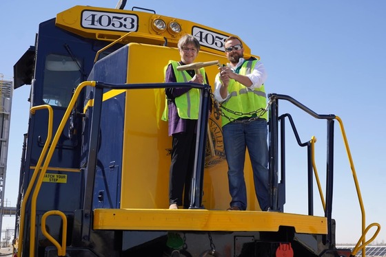 Governor Kelly at the Cimarron Valley Railroad