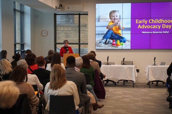 Governor Kelly speaks at Early Childhood Advocacy Day earlier this week