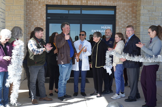 Governor Kelly and leaders cut the ribbon on Trego County Lemke Memorial Hospital's expansion