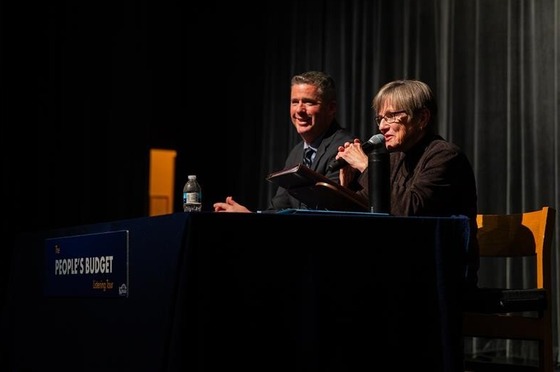 Governor Kelly and Secretary Proffitt at the Wichita budget tour event