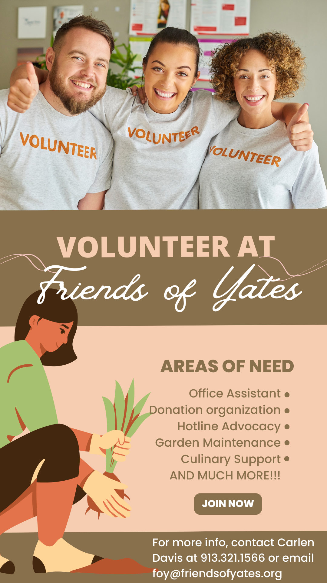 Friends of Yates -- Volunteers needed