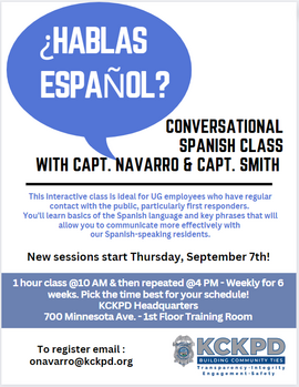 Conversational Spanish with Capts. Navarro and Smith Sept 2023