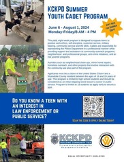 KCKPD Summer Youth Cadet Program