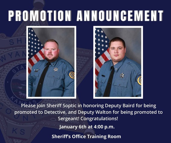Sheriff Promotion Ceremony January 2025