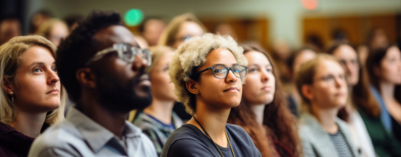 Faculty at conference - header