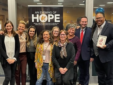 Local liaisons are pictured with State Coordinator Zach Stumbo and keynote speaker Dr. Richard White after the Evening of Hope event.