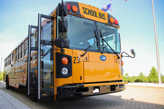Photo shows a school bus