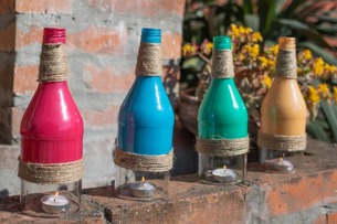 Colorful Restored Bottles