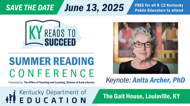 Save the Date Summer Reading Conference Keynote: Anita Archer, PhD