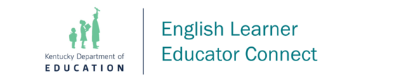 Graphic reading English Learner Educator Connect with the KDE logo