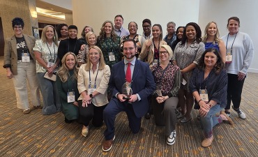 Kentucky's homeless liaisons and state coordinator Zach Stumbo  attending the 2025 NAEHCY Conference in Dallas, TX.