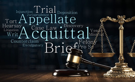 Scales of Justice with Terminology