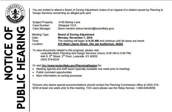 BOZA notice 4105 Bishop