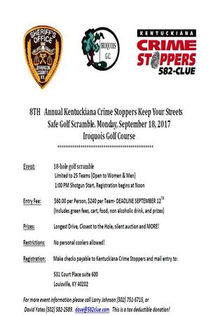 Crime Stoppers Golf flyer