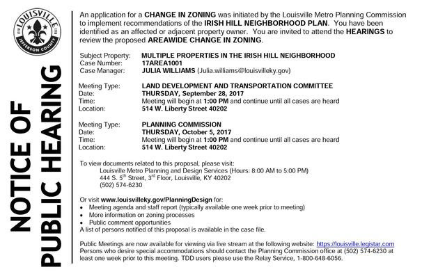 notice of public hearing